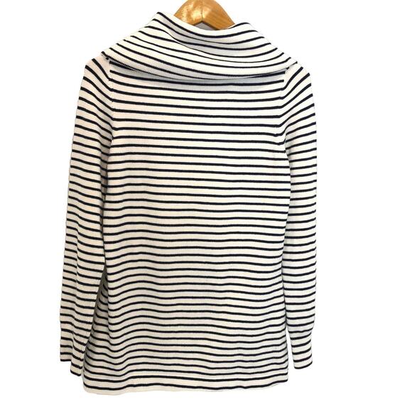 French Connection Striped Cowl Neck Tunic Sweater - Size Medium - Picture 6 of 7